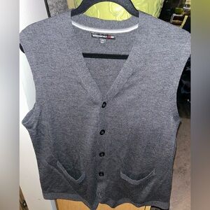 2 Banana Republic button sweater vests - large - wool - charcoal - barely worn